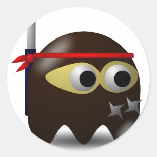 Persönlichkeit Ninja Runder Aufkleber