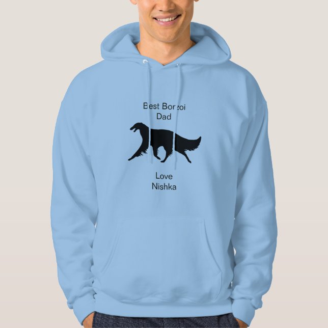 Persönlichster Borzoi-Vater Hoodie (Vorderseite)