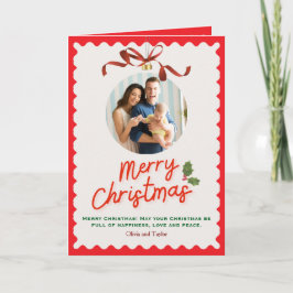 Personlized Merry Christmas Photo Card Feiertagskarte