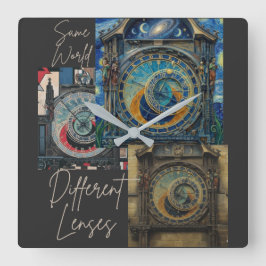 Perspectives  quadratische wanduhr