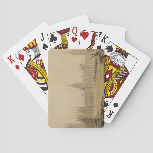 Perspektive der neuen Parlamentshäuser, Spielkarten (Rückseite)