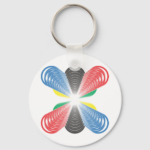 Perspektive der olympischen Zirkel Schlüsselanhänger