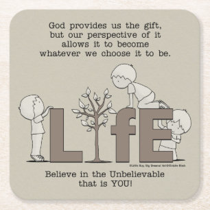 Perspektive des Lebens Rechteckiger Pappuntersetzer