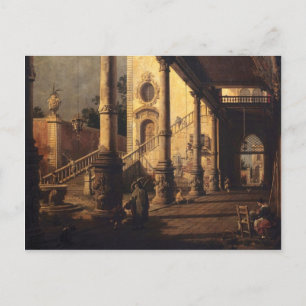 Perspektive mit einem Portico Postkarte