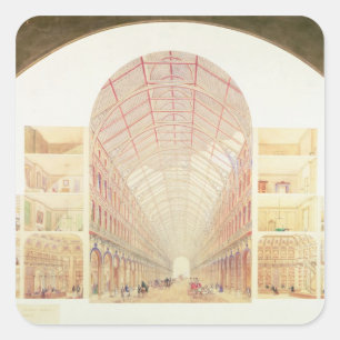 Perspektive Quadratischer Aufkleber