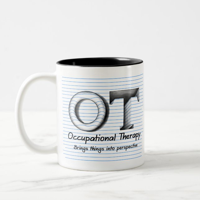 Perspektive Zweifarbige Tasse (Links)