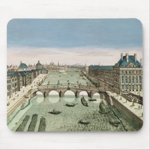 Perspektiven-Ansicht von Paris vom Pont königlich Mousepad