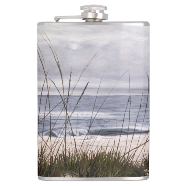 "Perspektiven-" Vinyl eingewickelte Flasche Flachmann (Vorderseite)