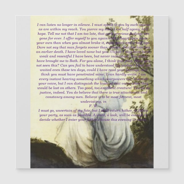 Persuasion letter Jigsaw Puzzle Magnetkarte (Vorderseite)