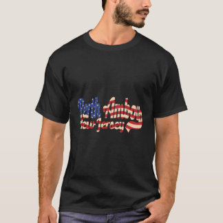 Perth Amboy City New Jersey American Flag T-Shirt