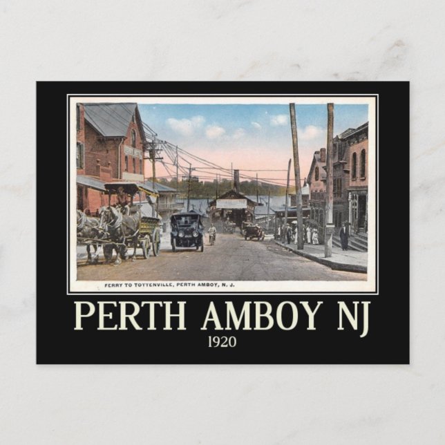 Perth Amboy, New Jersey, Vintag Postkarte (Vorderseite)