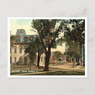 Perth Amboy NJ Rathaus im Vintage-Stil von 1909 Postkarte