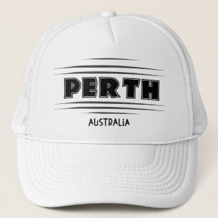 Perth Australia City Sign Trucker Hat Truckerkappe