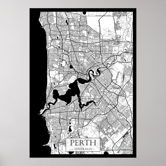 Perth Australia Map Poster (Vorne)