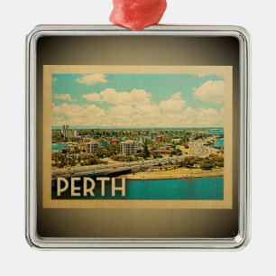 Perth Australia Ornament Vintage Travel