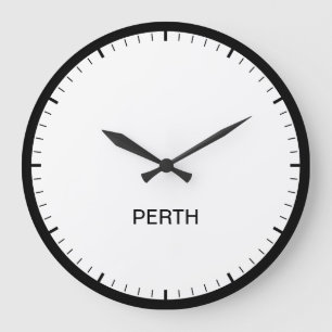 Perth Australia Time Zone Newsroom Style Clock Große Wanduhr