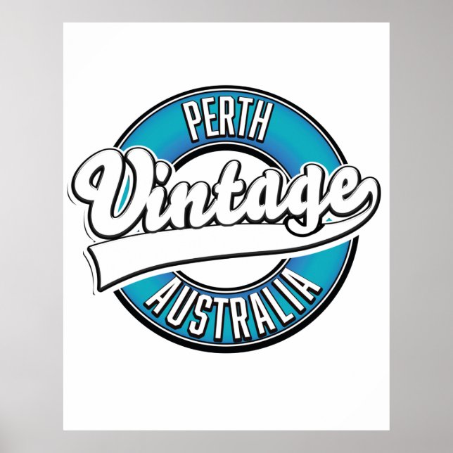 Perth Australia Vintages Logo Poster (Vorne)