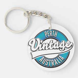 Perth Australia Vintages Logo Schlüsselanhänger
