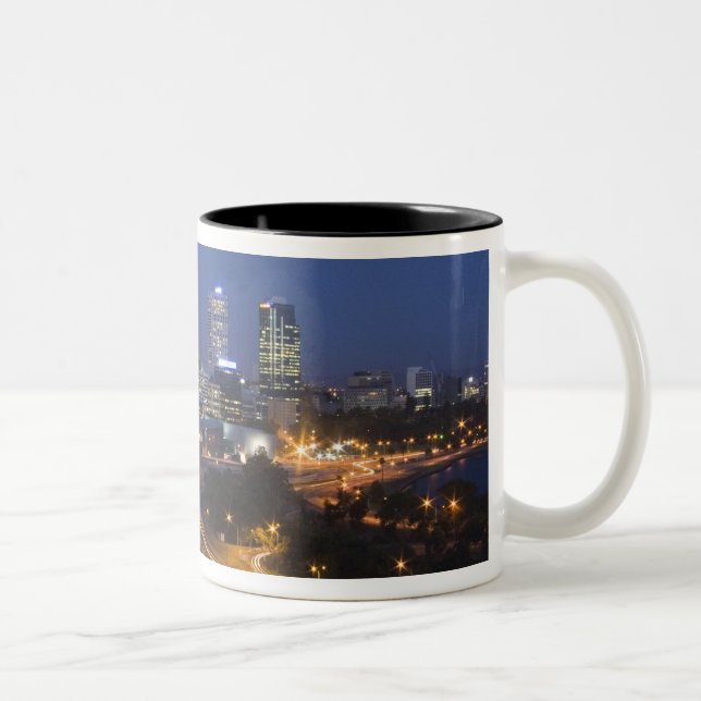Perth, Australien. Aussicht auf die Innenstadt von Zweifarbige Tasse (Rechts)
