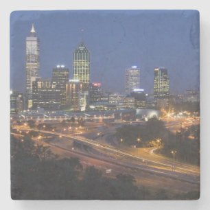 Perth, Australien. Blick auf die Innenstadt von Pe Steinuntersetzer