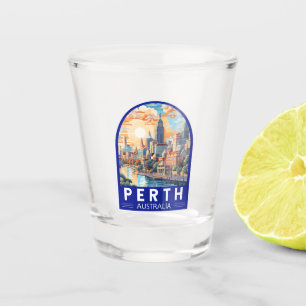 Perth Australien Reise Kunst Vintage Schnapsglas