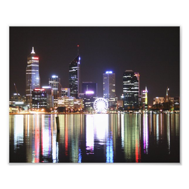 Perth City, Night Skyline, Austraila 10 x 8- Print Fotodruck (Vorne)