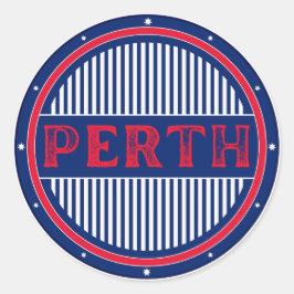 Perth City Pride Emblem – Australian Identity Runder Aufkleber