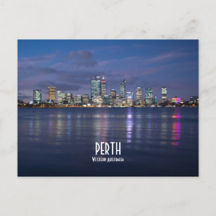 Perth City Skyline Postkarte