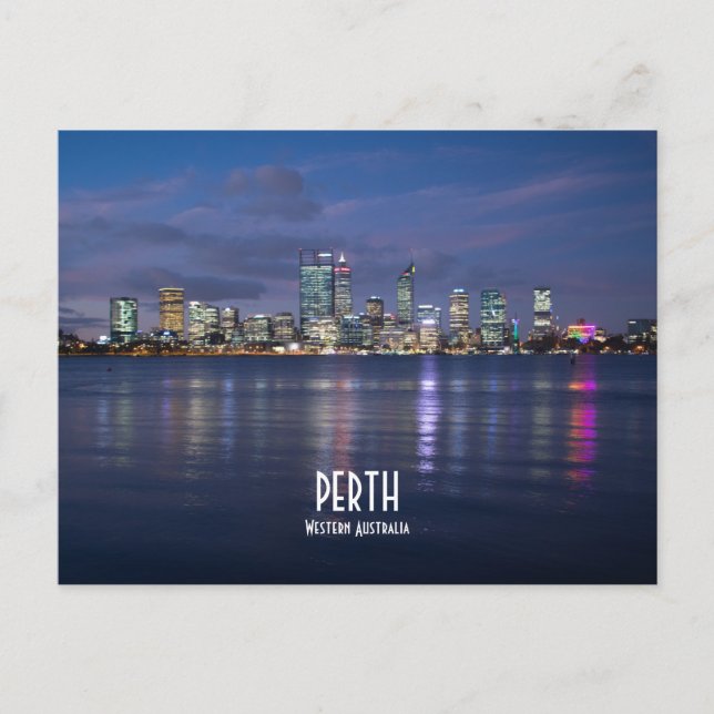 Perth City Skyline Postkarte (Vorderseite)