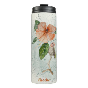 Perth Hibisken und Niedlicher Bird Thermal Tumbler Thermosbecher