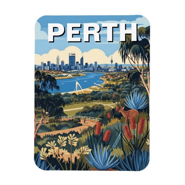 Perth Kings Park Reise Magnet (Vertikal)