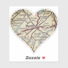 Perth Ontario Vintag Map Aufkleber