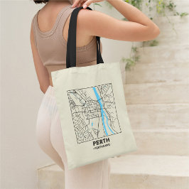 Perth, Schottland Stadtplan-Tasche Tragetasche