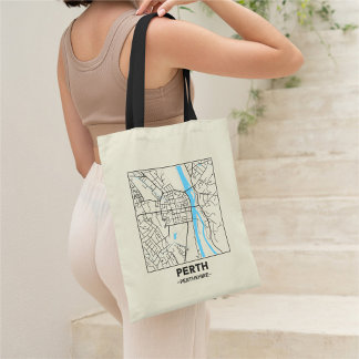 Perth, Schottland Stadtplan-Tasche Tragetasche