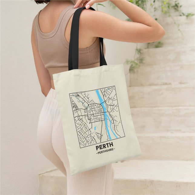 Perth, Schottland Stadtplan-Tasche Tragetasche (Von Creator hochgeladen)