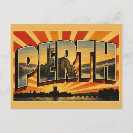 Perth Schottland Vintage Reise Kunst Postkarte