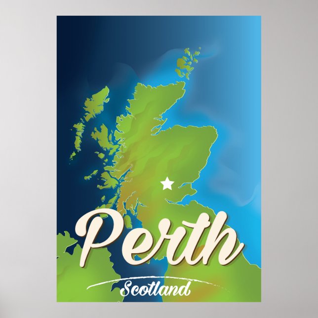 Perth Scotland Travel Poster (Vorne)