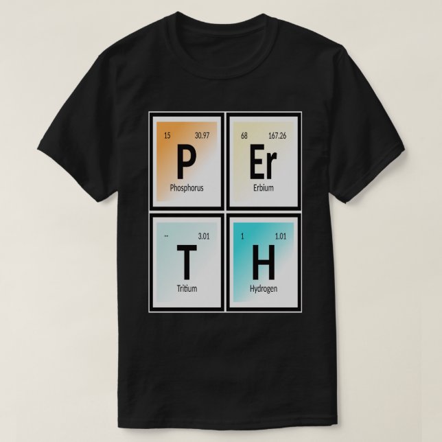 Perth Table of Elements T-Shirt (Design vorne)