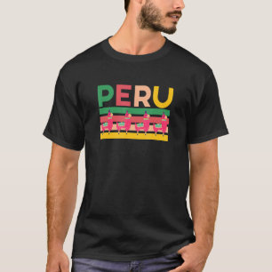 Peru Alpacas Südamerika Urlaub T-Shirt