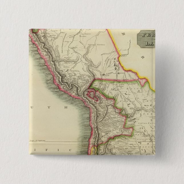 Peru, Chili, La Plata 2 Button (Vorderseite)