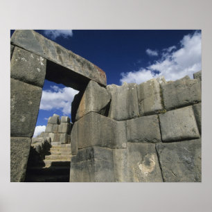 Peru, Cuzco, Festung Sacsayhuaman, gutes Beispiel Poster