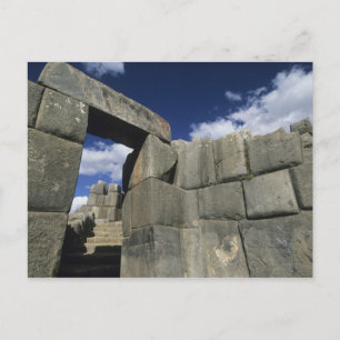 Peru, Cuzco, Festung Sacsayhuaman, gutes Beispiel Postkarte