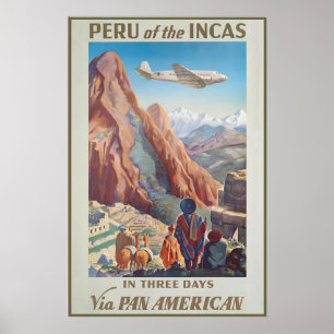 Peru der Inkas in drei Tagen mit Pan American Poster