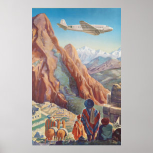 Peru des Inka-Vintagen Reise-Plakats Poster
