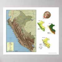 Peru Detaillierte Karte 1970