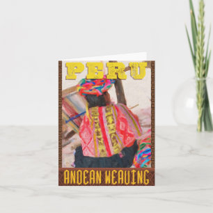 Peru: Die Kunst von spinnendem Andennotecard Karte