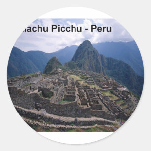 Peru die Ruinen von Machu Picchu (St.K.) Runder Aufkleber