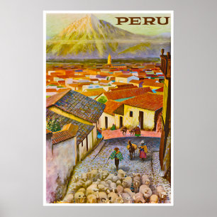 Peru Druck Reiseplakat Peruanische Kunst (TR14)a Poster
