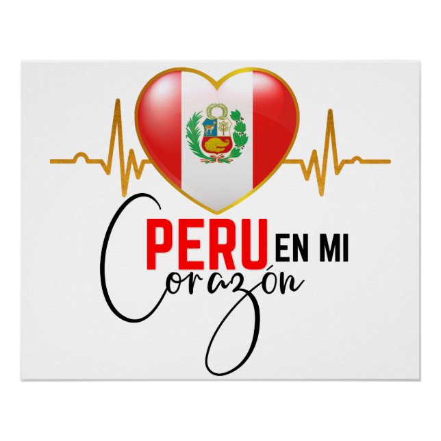 Peru en mi Corazon Peruvian Pride Poster (Vorderseite)