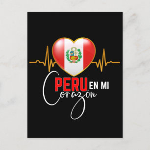 Peru en miCorazon Peruanischer Pride  Postkarte